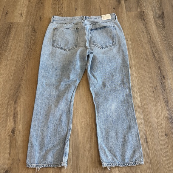 AGOLDE Riley High Rise Straight Crop Leg Denim Jeans Button Fly Size 32 NWT - Picture 11 of 12